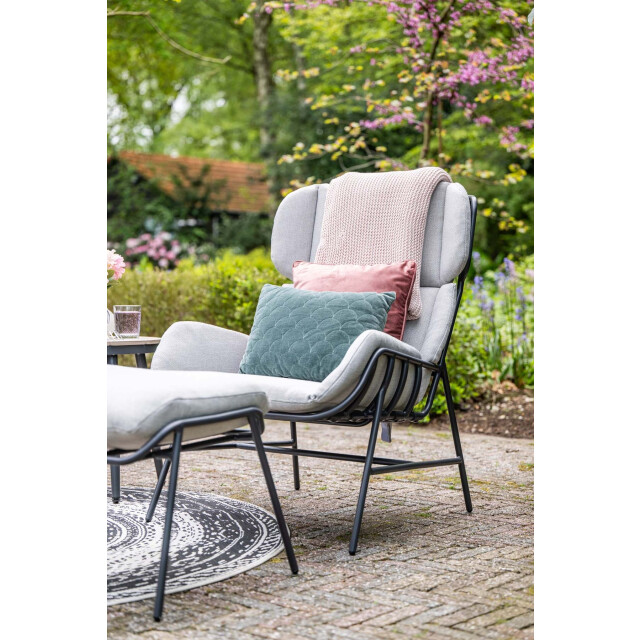 Garden Impressions 5-delige set - 2x loungestoel livorno + voetenbank & tafeltje 3177406 large