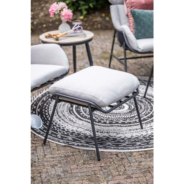 Garden Impressions 5-delige set - 2x loungestoel livorno + voetenbank & tafeltje 3177406 large