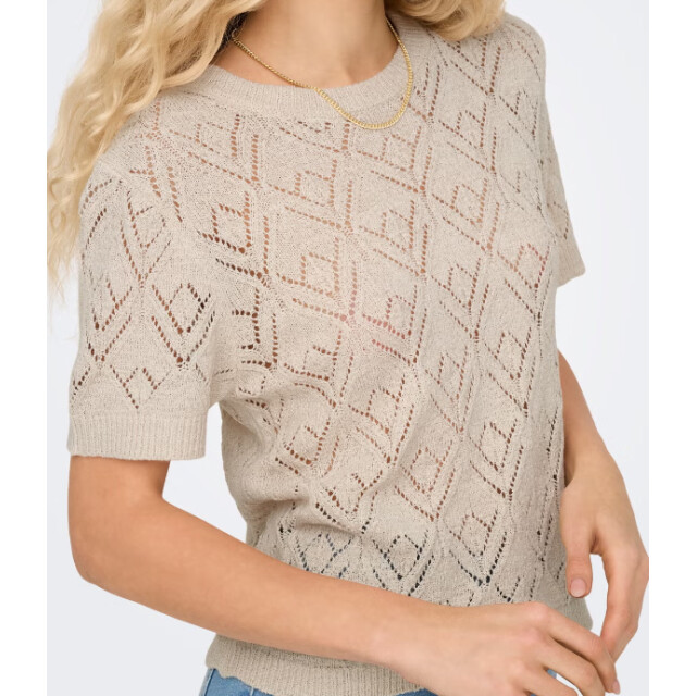 Only Onlsunny s/s structure pullover knt 15350928 large