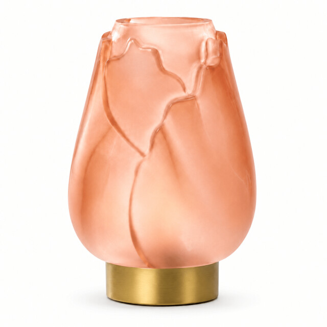 Casa di Elturo Led tafellamp tulipa glas – goudkleurige voet xl Ø18,5 x 27 cm (werkt 3626325 large