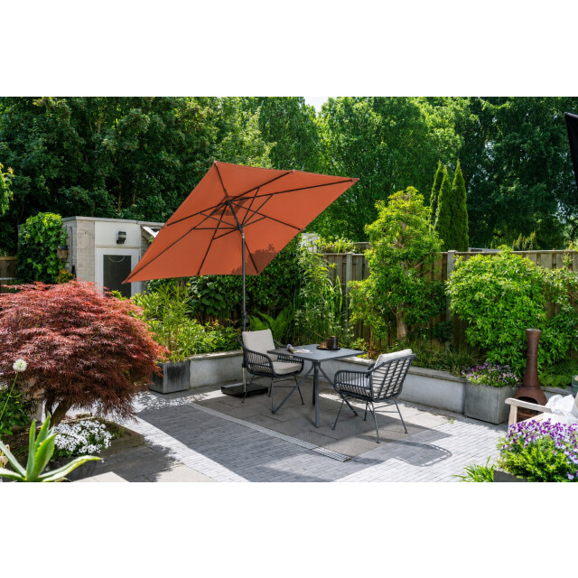 Garden Impressions Lotus parasolset 250x250 met voet en hoes 3626183 large