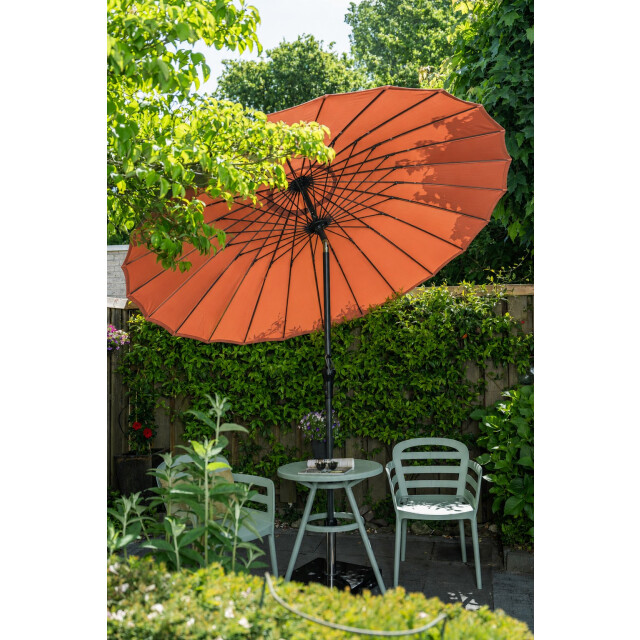 Garden Impressions Manilla parasolset koper met voet 30 kg en hoes 3626177 large