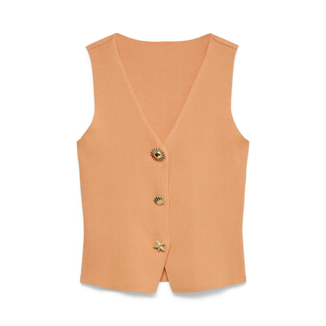 Vero Moda vmkylie sl vest knit top exp 10352563 tangerine 06741.520.0001 large