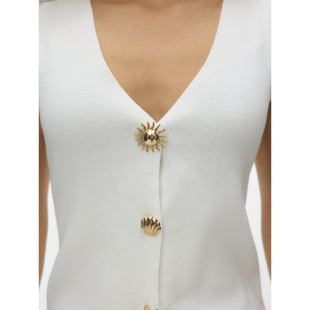 Vero Moda vmkylie sl vest knit top exp 10352563 snow white 06741.112.0091 large