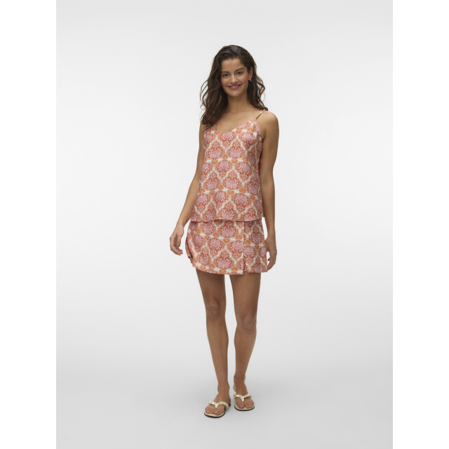 Vero Moda vmevelijn singlet top exp 10349829 snow white langoustino palm 06010.560.0085 large