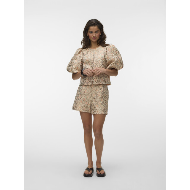 Vero Moda vmbarbara hw jaquard shorts exp 10340949 birch leopard 06902.849.0022 large
