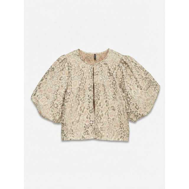 Vero Moda vmbarbara 2/4 o-neck top exp 10352600 birch leopard 06613.198.0211 large