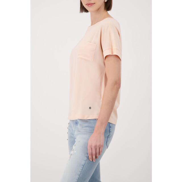 Monari  blouse with breast pocket 410750 250 summer peach 06011.520.0026 large