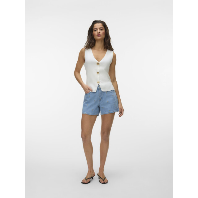 Vero Moda vmkylie sl vest knit top exp 10352563 snow white 06741.112.0091 large