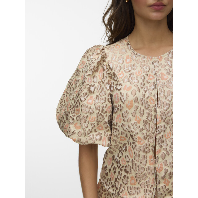 Vero Moda vmbarbara 2/4 o-neck top exp 10352600 birch leopard 06613.198.0211 large