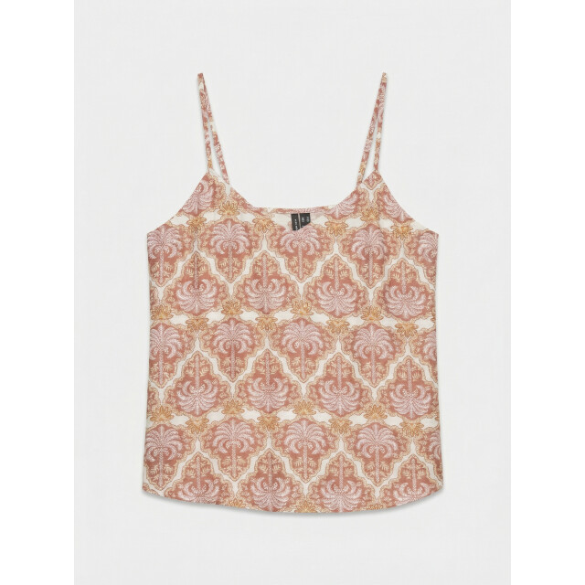 Vero Moda vmevelijn singlet top exp 10349829 snow white langoustino palm 06010.560.0085 large
