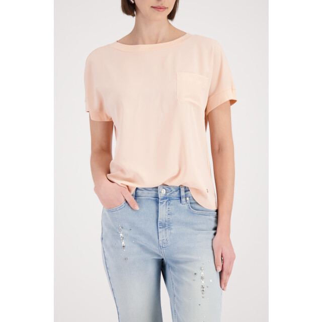 Monari  blouse with breast pocket 410750 250 summer peach 06011.520.0026 large