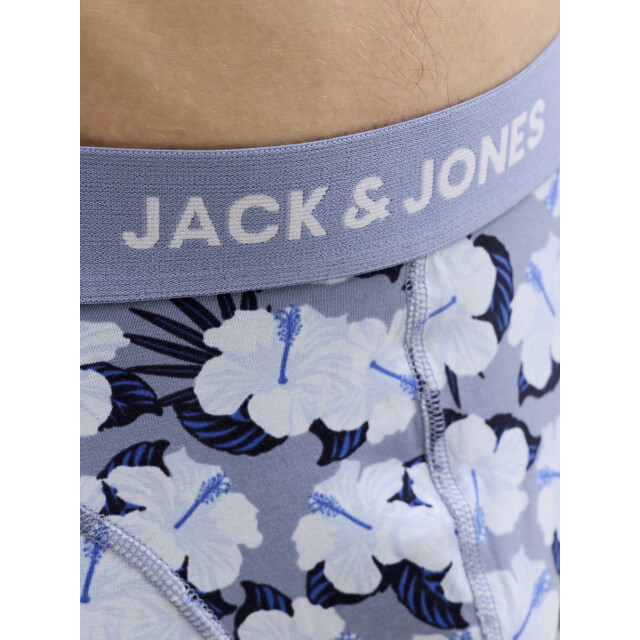 Jack & Jones Heren boxershorts effen trunks jacben 7-pack blauw/groen effen/gebloemd 12307713-North Atlantic large