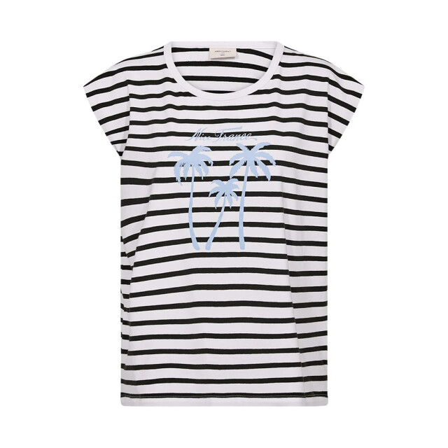 Free Quent Fqfenjal tee brilliant white & coffee bean 208015-1185 large