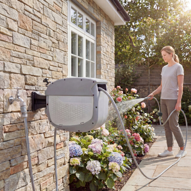 4goodz Wandbox slanghaspel met tuinslang 30 m -180° draaibaar met oprolfunctie 3630059 large