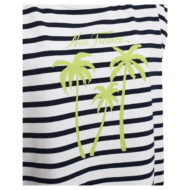 Free Quent Fqfenjal tee brilliant white & navy blue 208015-9795 large