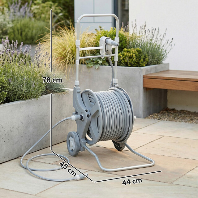 4goodz Slanghaspel met 45 meter slang met 2 sproeistanden opdraaislinger en 2 3627123 large