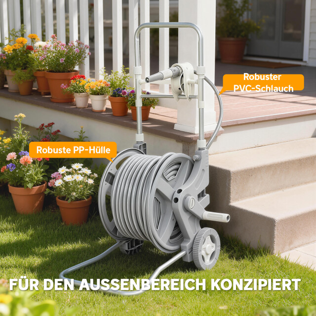 4goodz Slanghaspel met 45 meter slang met 2 sproeistanden opdraaislinger en 2 3627123 large
