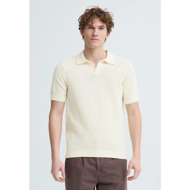 Kronstadt Po31097 ks30060 ksmorgan ss knit polo vanilla ice KS30060 large