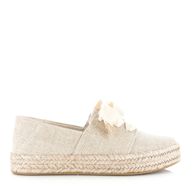Toms Carolina lace up gold instappers espadrilles dames 10023062 large