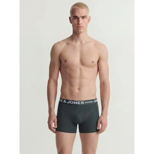 Jack & Jones Heren boxershorts trunks sense 3-pack rood/groen/blauw 12081832-Scarab large