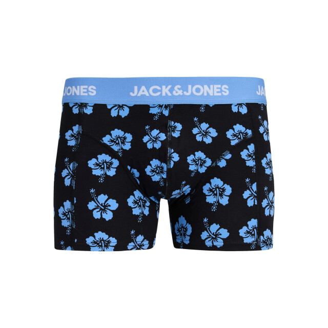 Jack & Jones Heren boxershorts trunks jacmaudo gebloemd 3-pack donkerblauw/zwart 12296236-Pageant Blue large