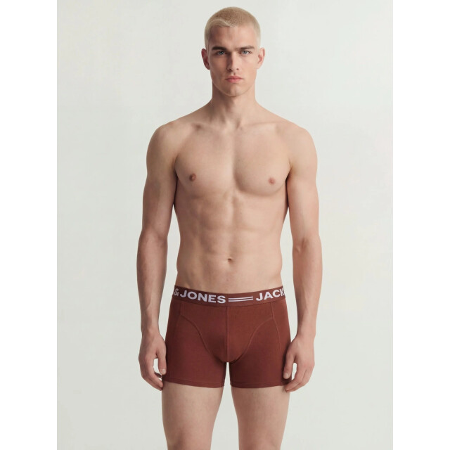 Jack & Jones Heren boxershorts trunks sense 3-pack rood/groen/blauw 12081832-Scarab large