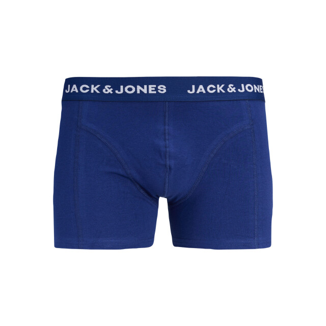 Jack & Jones Heren boxershorts trunks jackevin 3-pack gestreept/bladeren print donker 12296254-Bellwether Blue large