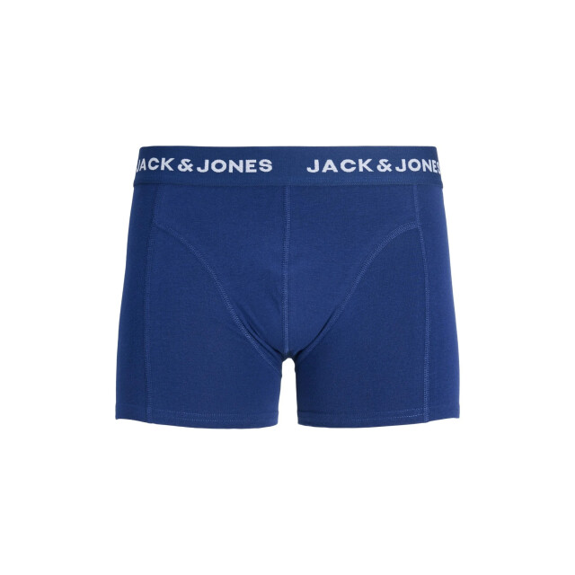 Jack & Jones Heren boxershorts trunks jackevin 5-pack gestreept/bladeren print donker 12303741-Bellwether Blue large