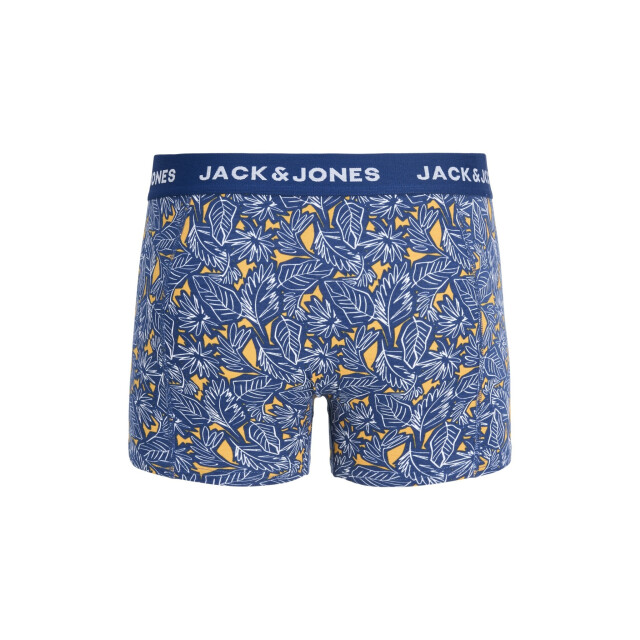 Jack & Jones Heren boxershorts trunks jackevin 5-pack gestreept/bladeren print donker 12303741-Bellwether Blue large