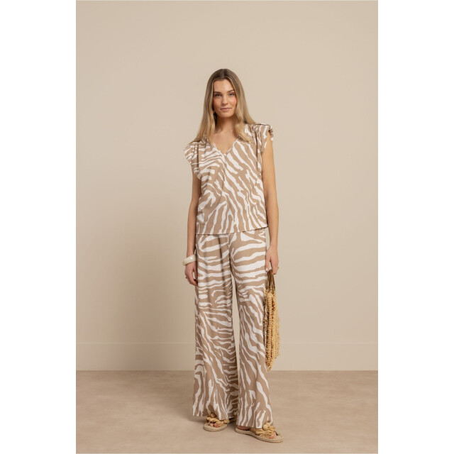 Studio Anneloes Leone zebra vneck top dessin 4389.79.0086 large