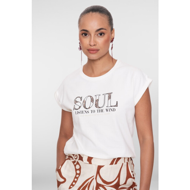 Geisha T-shirt 'soul' off-white 4339.02.0208 large