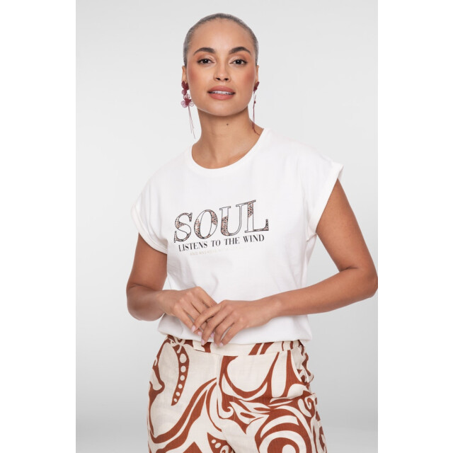 Geisha T-shirt 'soul' off-white 4339.02.0208 large