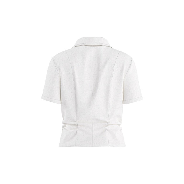 Hypedrop Hdnicolette ss gathered zip shirt beige 4279.05.0037 large