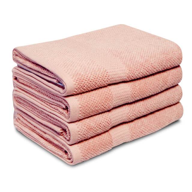 DoubleDry Popcorn weave handdoeken 70x140 cm set van 4 100% katoen 450 g/m2 3628069 large