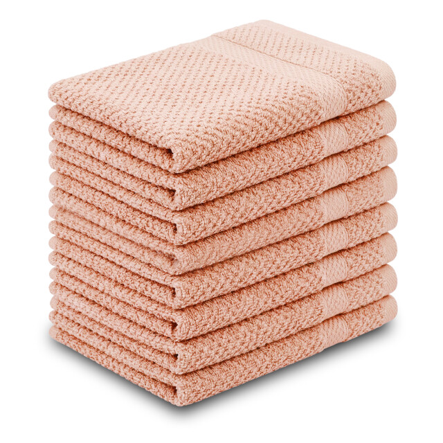 DoubleDry Popcorn weave gastendoekjes 30x50 cm set van 8 100% katoen 450 3628074 large