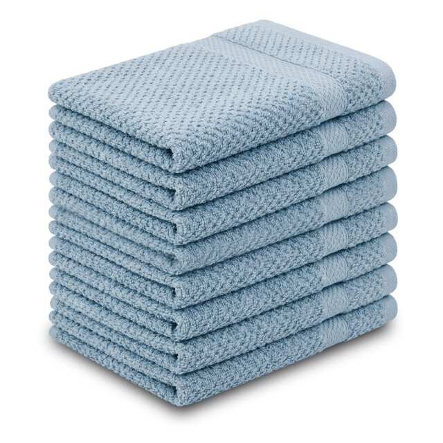 DoubleDry Popcorn weave gastendoekjes 30x50 cm set van 8 100% katoen 450 3628076 large