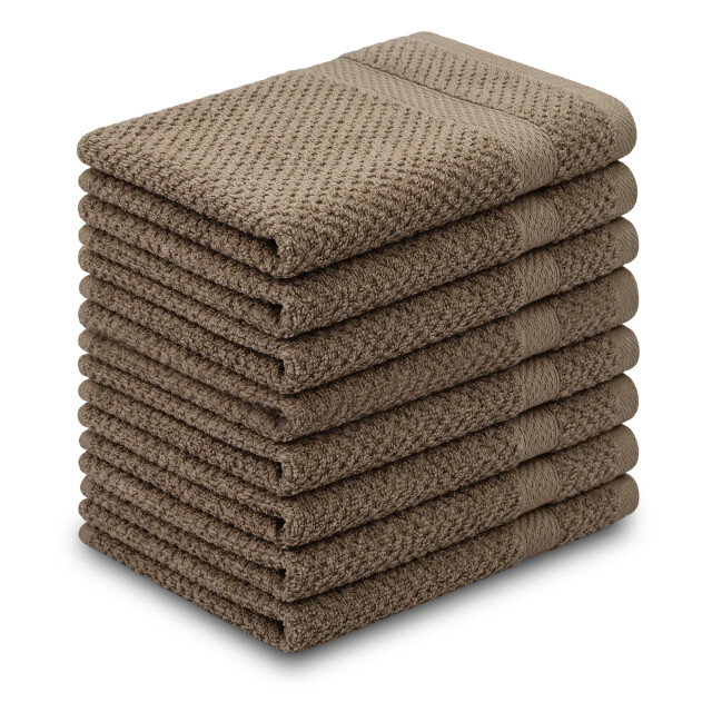 DoubleDry Popcorn weave gastendoekjes 30x50 cm set van 8 100% katoen 450 3628077 large