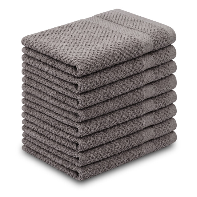DoubleDry Popcorn weave gastendoekjes 30x50 cm set van 8 100% katoen 450 3628078 large