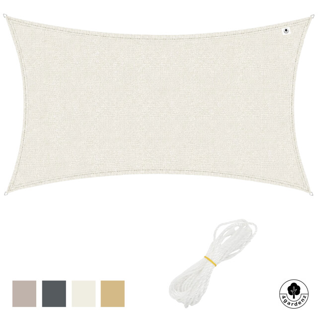 4gardenz Schaduwdoek waterdoorlatend rechthoek 3x5 mtr - 3621997 large