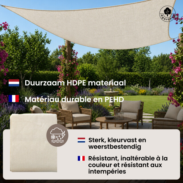 4gardenz Schaduwdoek waterdoorlatend rechthoek 3x5 mtr - 3621997 large