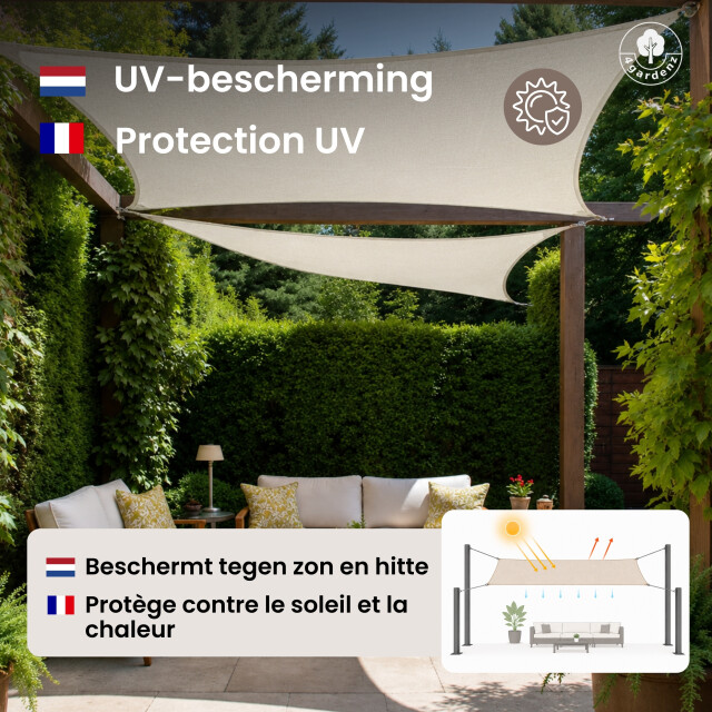 4gardenz Schaduwdoek waterdoorlatend rechthoek 2x3 mtr - 3621977 large