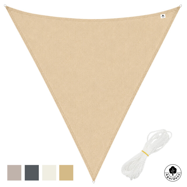4gardenz Schaduwdoek waterdoorlatend driehoek 3x3x3 mtr - 3621992 large