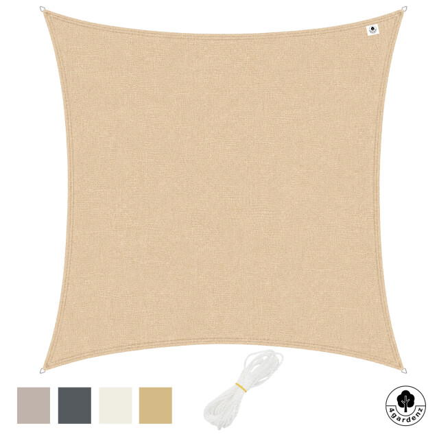 4gardenz Schaduwdoek waterdoorlatend vierkant 5x5 mtr - 3622024 large