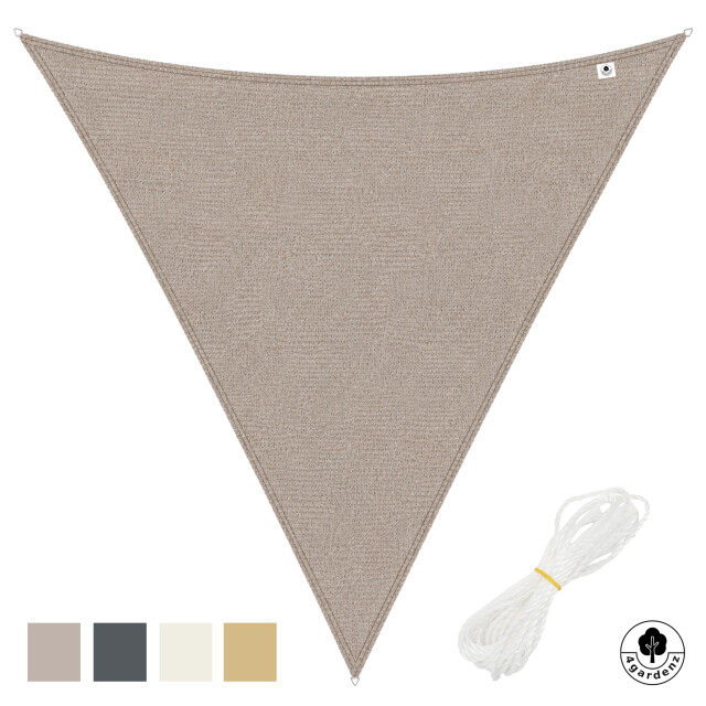 4gardenz Schaduwdoek waterdoorlatend driehoek 3x3x3 mtr - 3621991 large