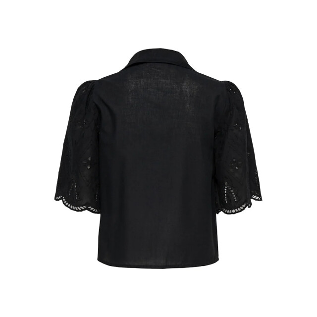 Only Onlfrani s/s emb bow top wvn black 15375567-177911 large