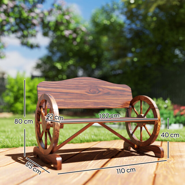 4goodz 2-zits tuinbank met karrewiel armleuningen - 3589636 large