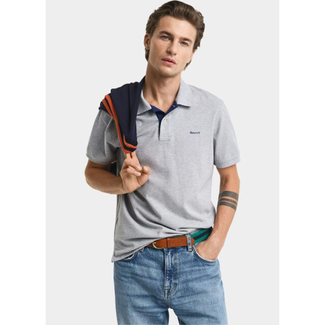 Gant Polo heren piqué poloshirt met contrast 2062026/093 209469 large