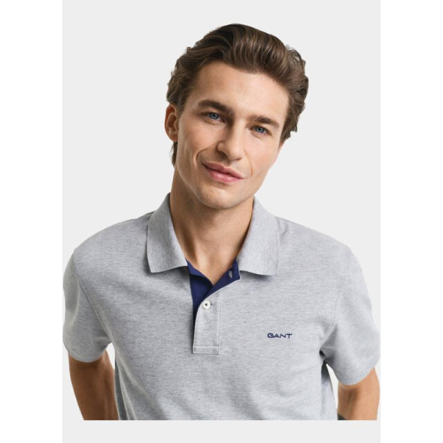 Gant Polo heren piqué poloshirt met contrast 2062026/093 209469 large