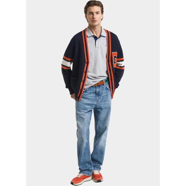 Gant Polo heren piqué poloshirt met contrast 2062026/093 209469 large